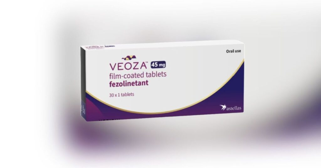 Imagem do medicamento Veoza, aprovado pela Anvisa para tratamento da menopausa